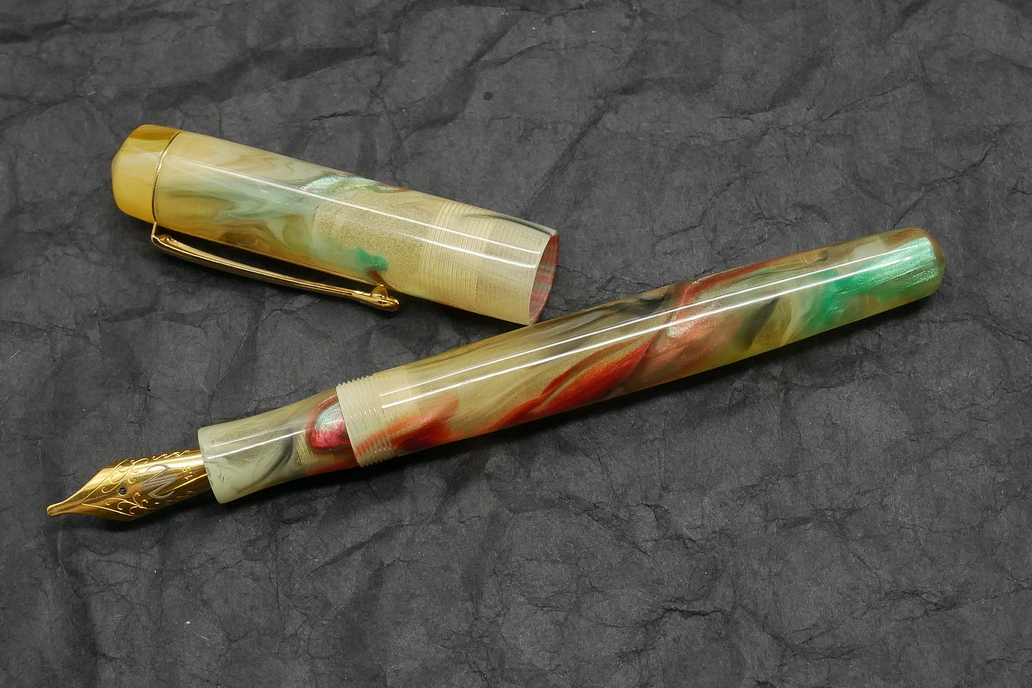 Orville - small - Corrl Creatons Mango Chutney lite resin - clip - #6 nib