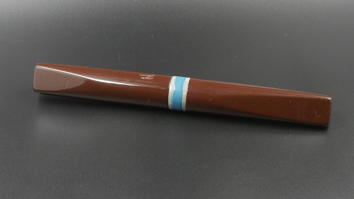 Prospector - Medium - Nikko Chocolate Brown and Light Blue, SEM Light Camo ebonites - Jowo #6 nib