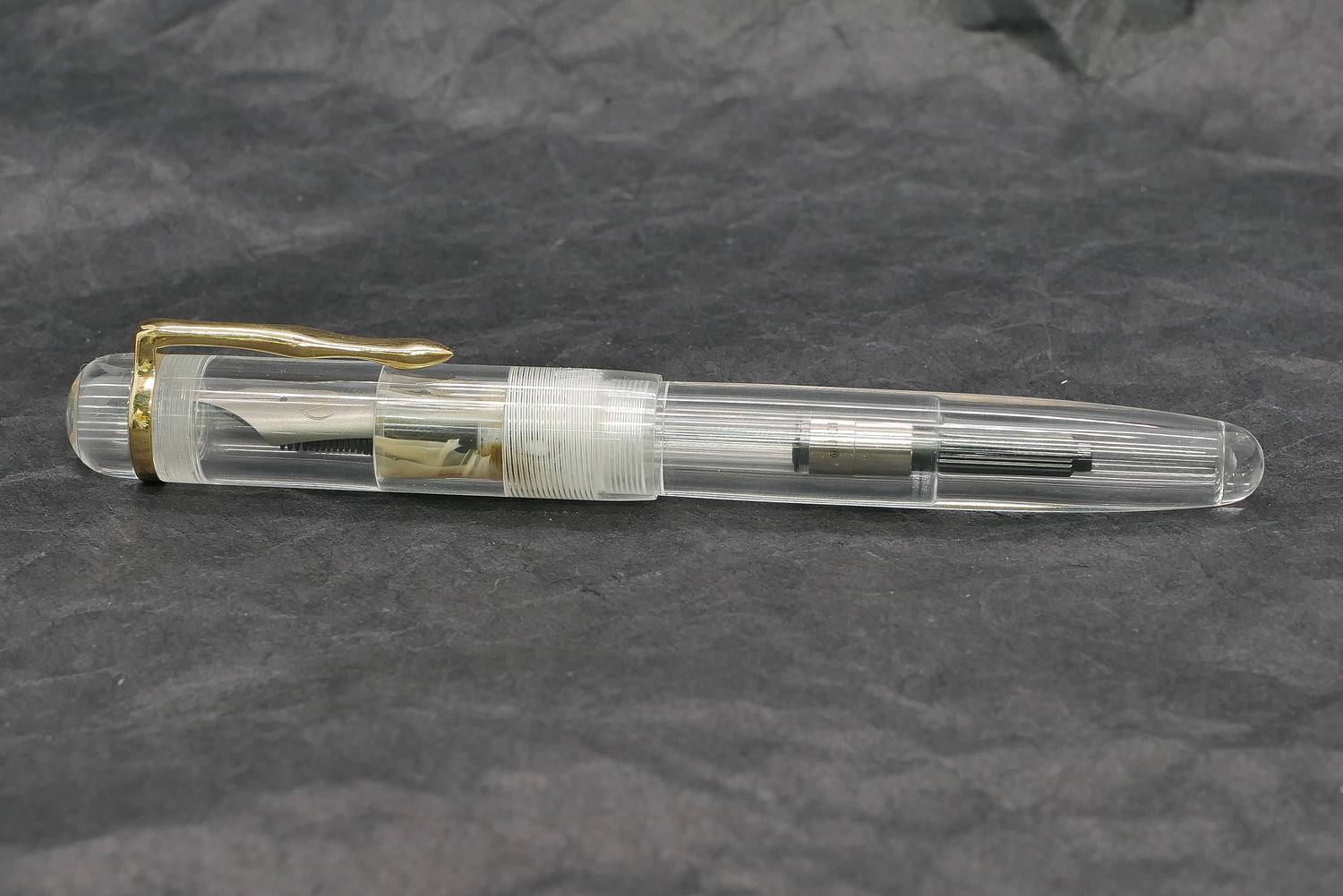 Sumpter - Large - Clear and Wheat Fields acrylics - cast clip - #6 nib