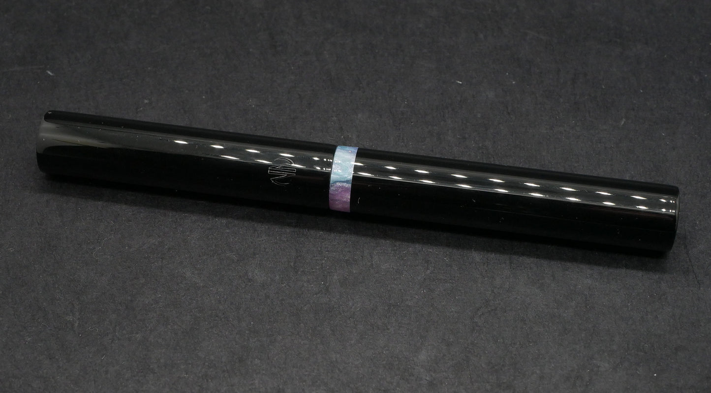 Eastman -Small – Black acrylic and D Squared Glacial Borealis resin- #6 nib