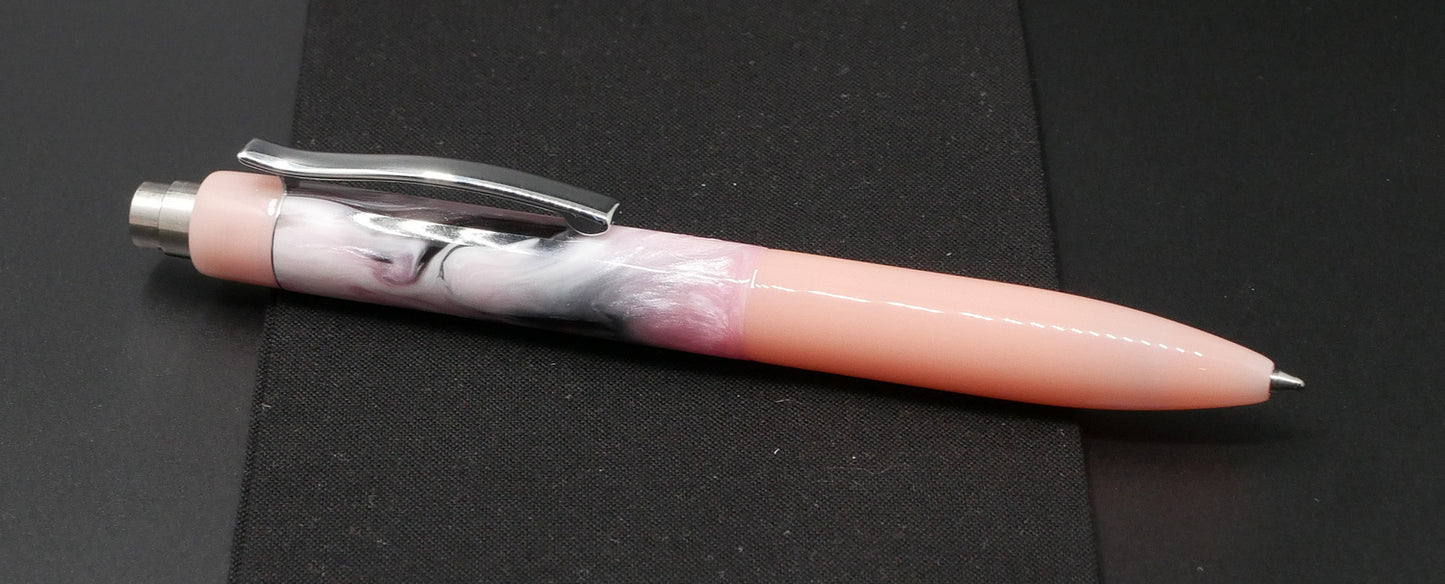 Preston Ballpoint - CORRL Elderberry Lace resin and light pink acrylic - -
