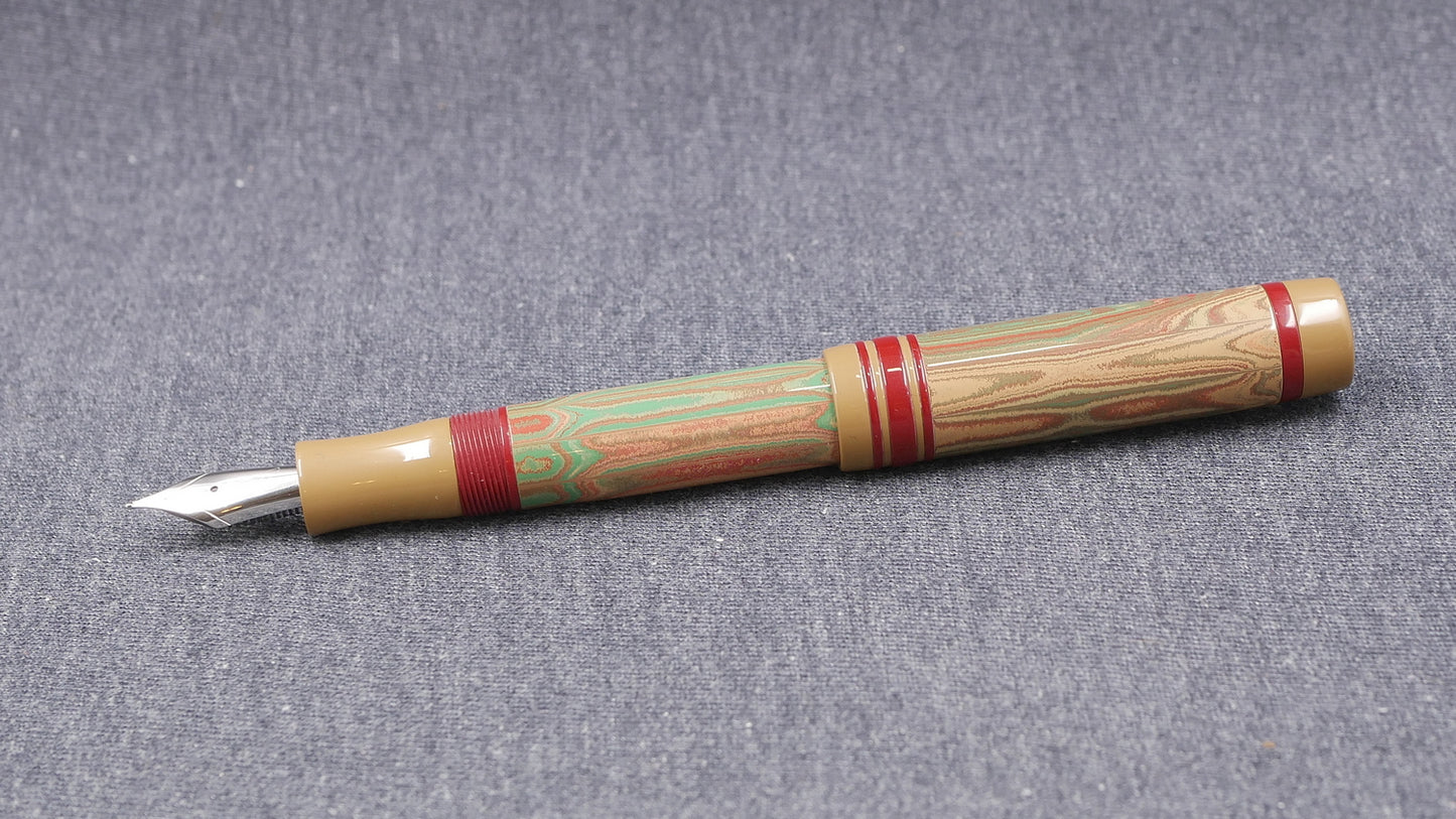 Knickerbocker - Medium - SEM Italy, Sand, and Ponceau- #6 nib
