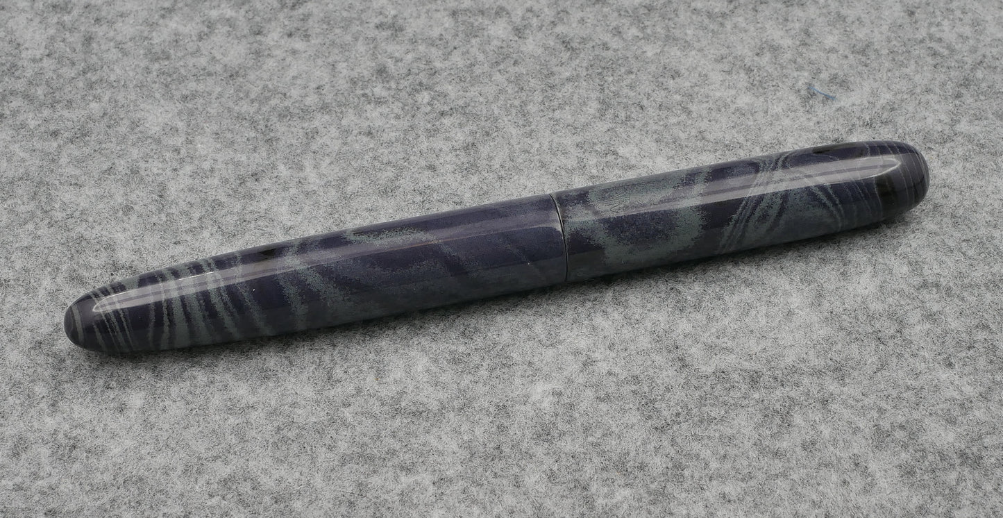 Majestic - Large - Nikko purple gray marble ebonite - Jowo #6 nib