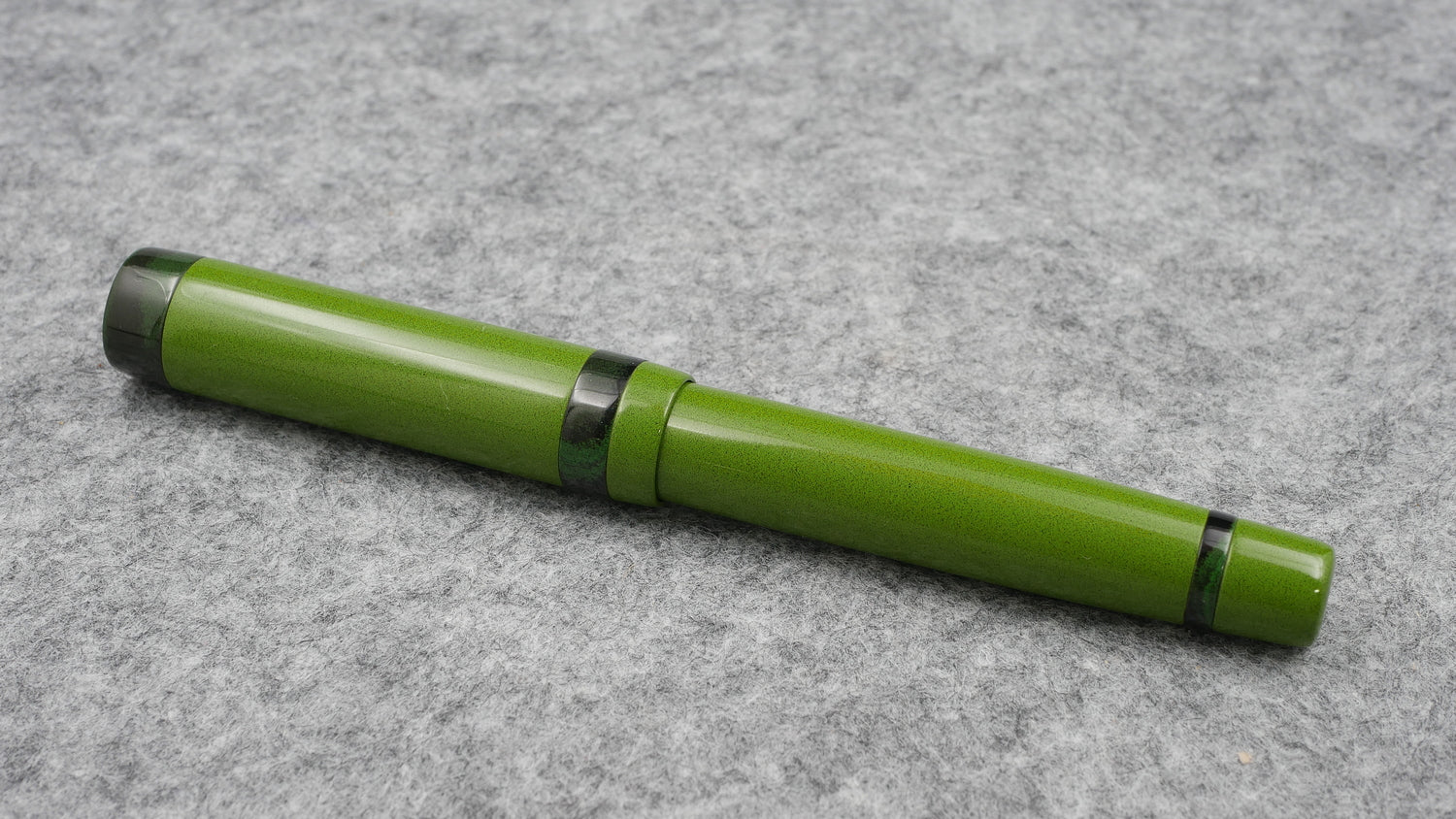 Orville - Medium - Nikko Light Green & Green Marble ebonite - optional clip - Jowo #6 nib