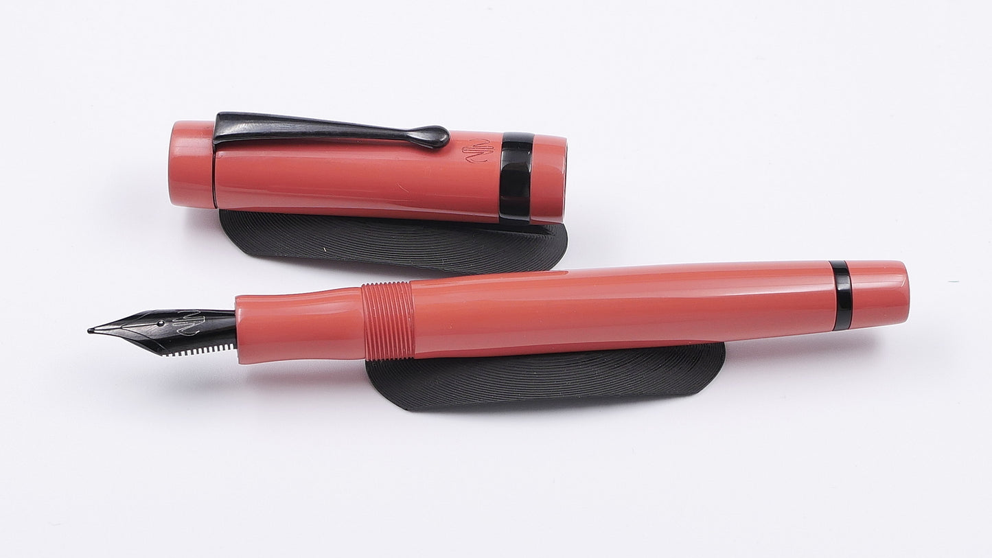 Orville - Small - SEM Orange and Black ebonites, clip, Jowo #6 nib