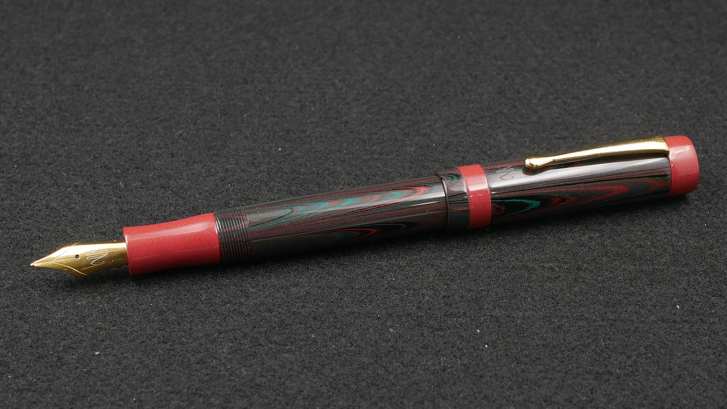 Orville - Medium - Nikko Holiday & Red ebonite - clip - Jowo #6 nib