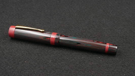 Orville - Medium - Nikko Holiday & Red ebonite - clip - Jowo #6 nib