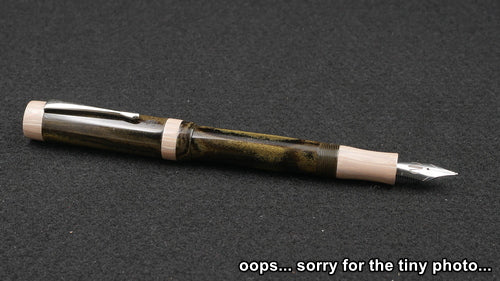 Orville - Medium - SEM Yellow marble & NYH Apple Cake ebonite - clip - Jowo #6 nib