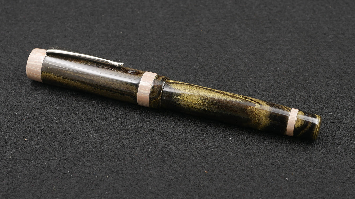 Orville - Medium - SEM Yellow marble & NYH Apple Cake ebonite - clip - Jowo #6 nib