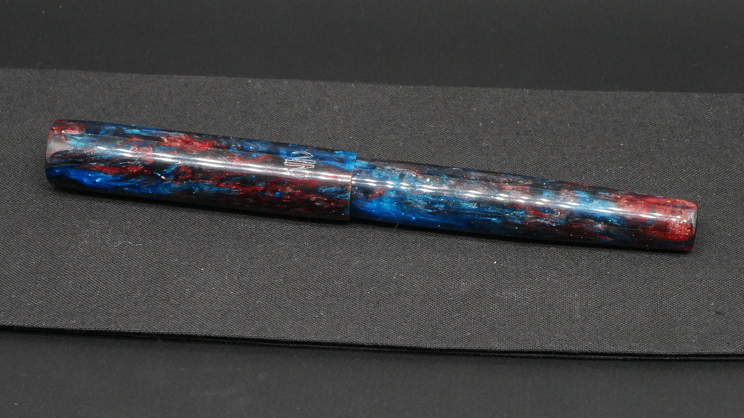 Orville - small - Brooks Blue & Red resin - #6 nib 2