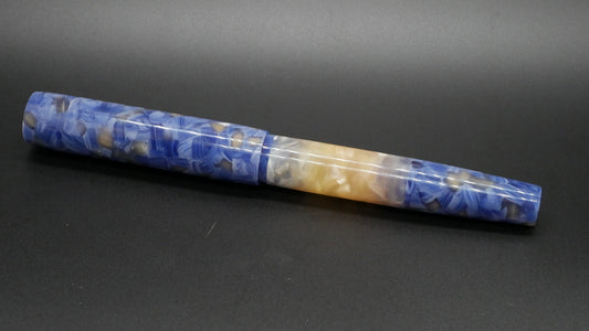 Orville - medium - Blue & Opal fleck acrylics, doublet - Jowo #6 nib