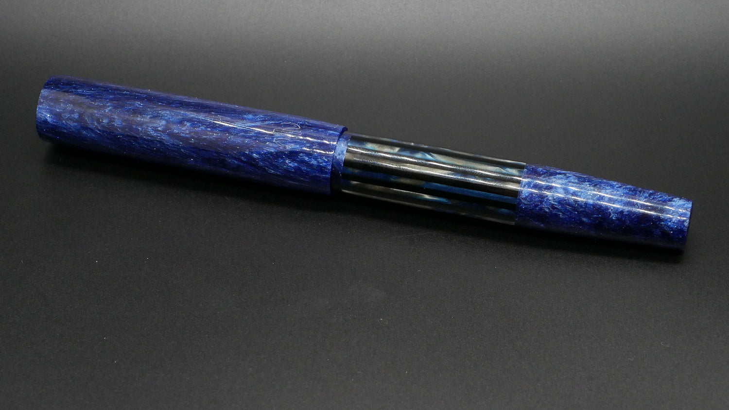Orville - medium - CS blue star dust and Pinstripe acrylics, doublet - Jowo #6 nib