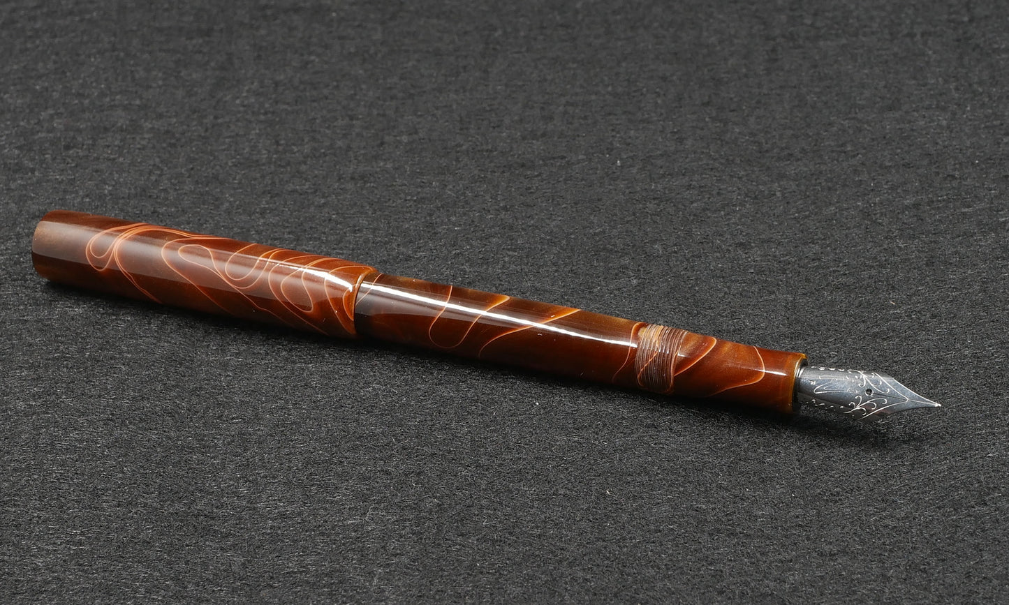 Orville - slim - Apricot acrylic - #6 nib