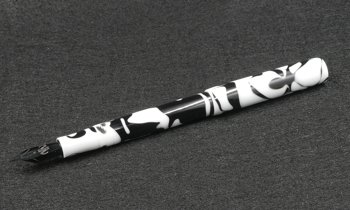 Orville - slim - Cow Patch acrylic - #6 nib