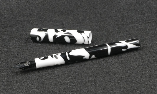 Orville - slim - Cow Patch acrylic - #6 nib