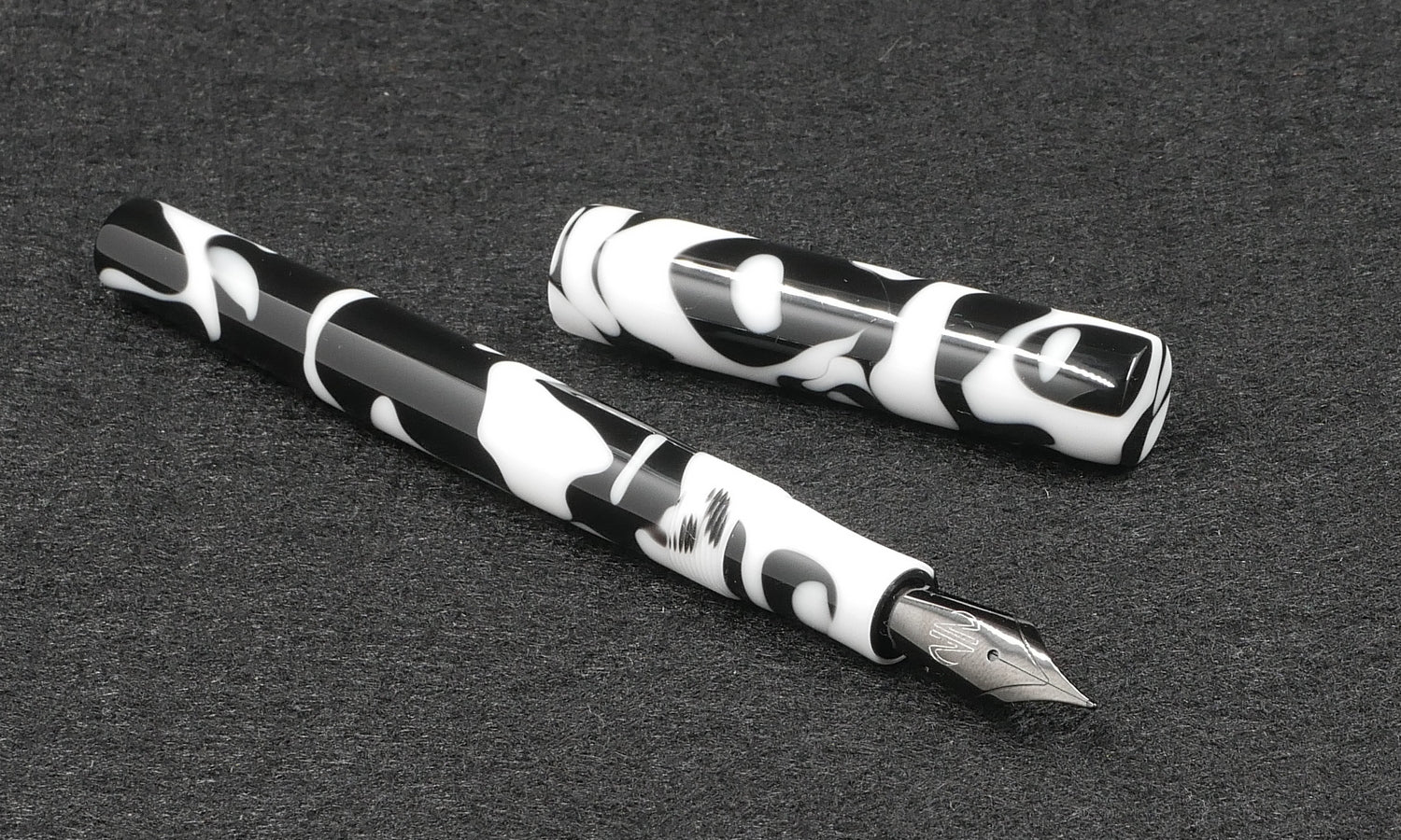 Orville - slim - Cow Patch acrylic - #6 nib