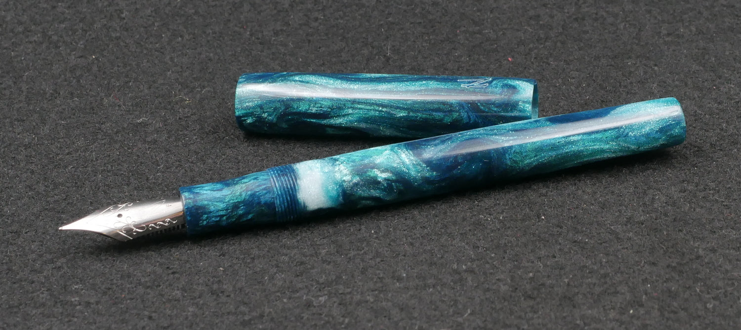 Orville - slim - Brooks Dark Teal resin - #6 nib