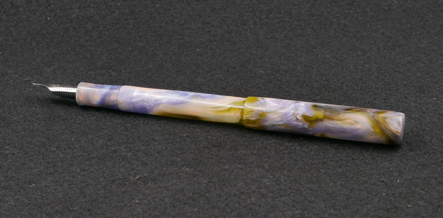 Orville - slim - D Squared Arts Arkansas Abalone resin - #6 nib