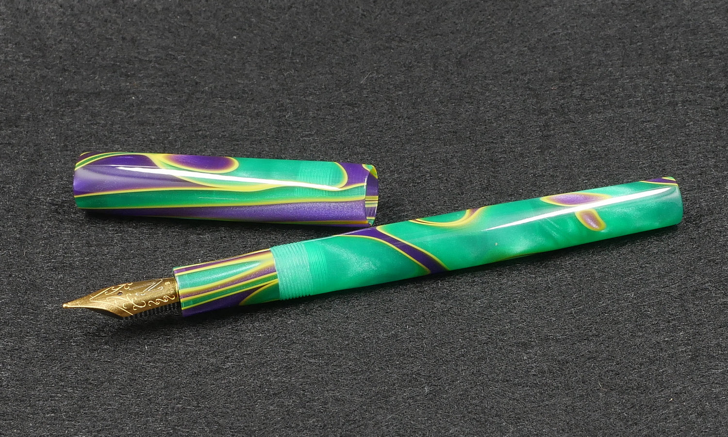 Orville - slim - Mardi Gras Waves acrylic - #6 nib