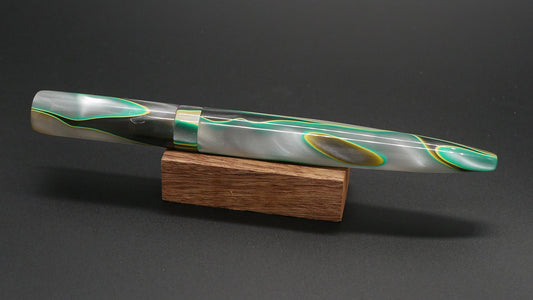Preston fountain pen - slim - Long - Electric Storm acrylic - Jowo #6 nib