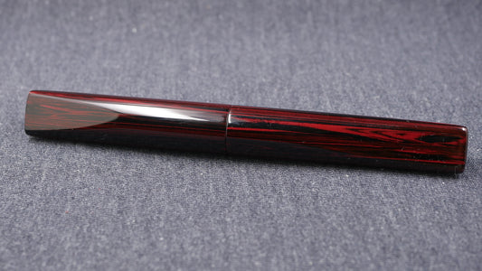 Prospector - Medium - NYH Red woodgrain ebonite - Jowo #6 nib
