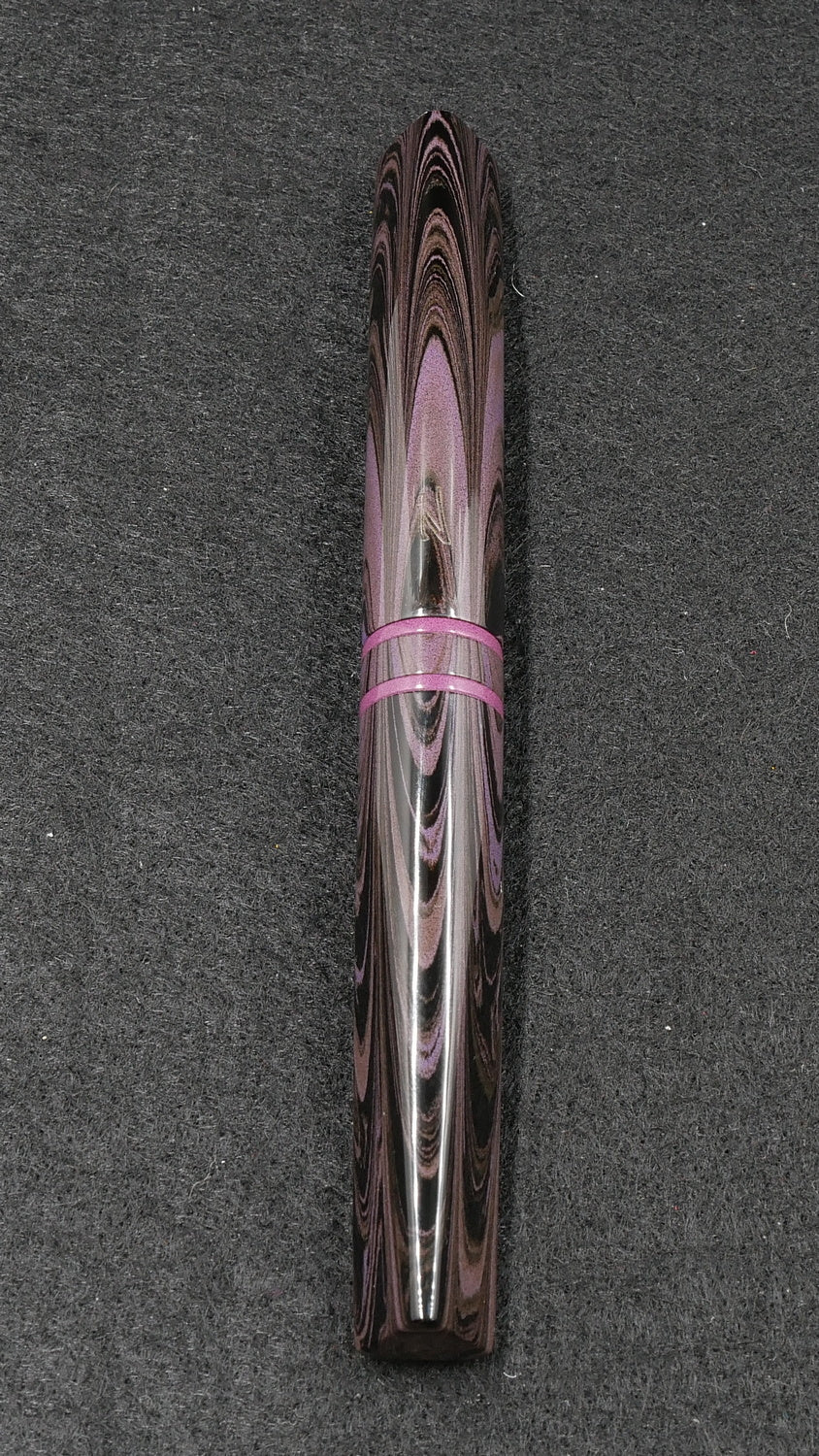 Prospector - Small - Nikko purple ripple and solid purple ebonite - Jowo #6 nib