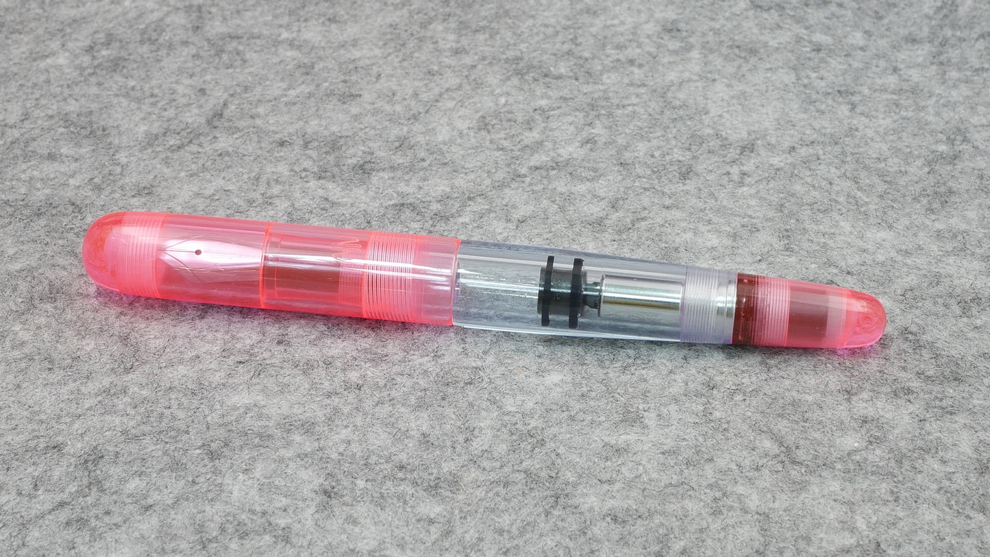 Majestic - Small - Clear Pink and Light Blue arcrylics - #6 nib - piston