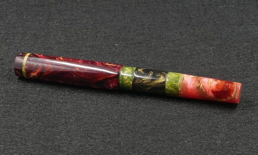 Thompson Orville - Medium -Cranberry Avocado Material mix resin - optional clip - #6 nib