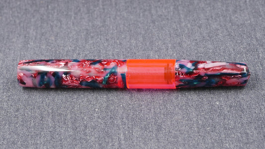 Townsend - Large - Flowery fleck cellulose acetate - syringe filler - #8 and #6 nib