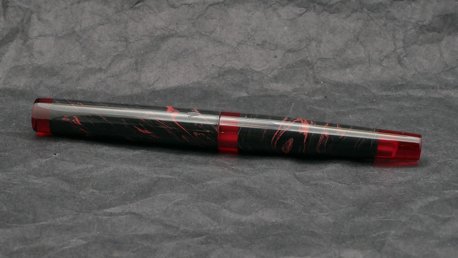 Townsend - Small – Red and Black ebonite, red acrylic - #6 nib