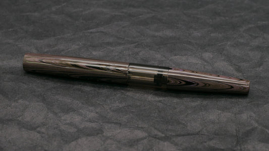 Townsend - slim – Purple Ripple ebonite - syringe - #6 nib