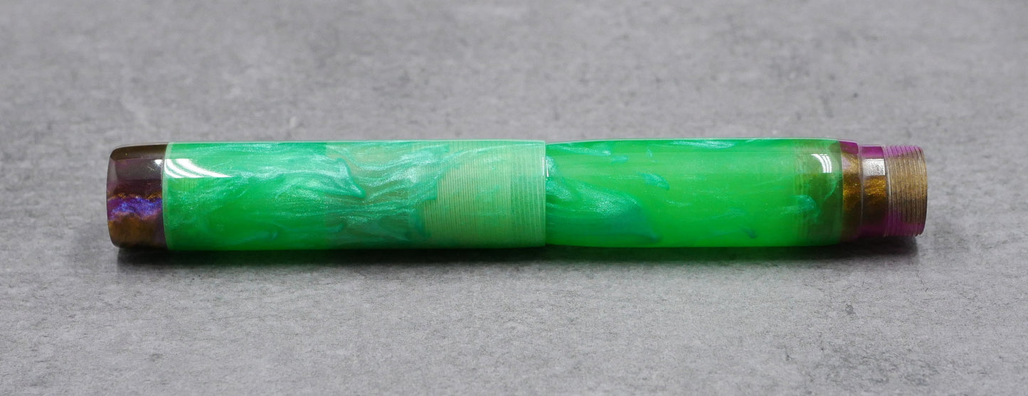 Como - Medium -  D Squared Green and Purple/Gold resin - #6 nib