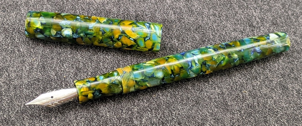 Orville - Small - Spring Fleck (1) acrylic - #6 nib - -