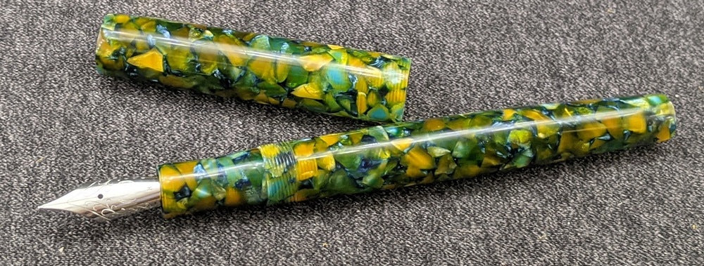 Orville - Small - Spring Fleck (2) acrylic - #6 nib - -