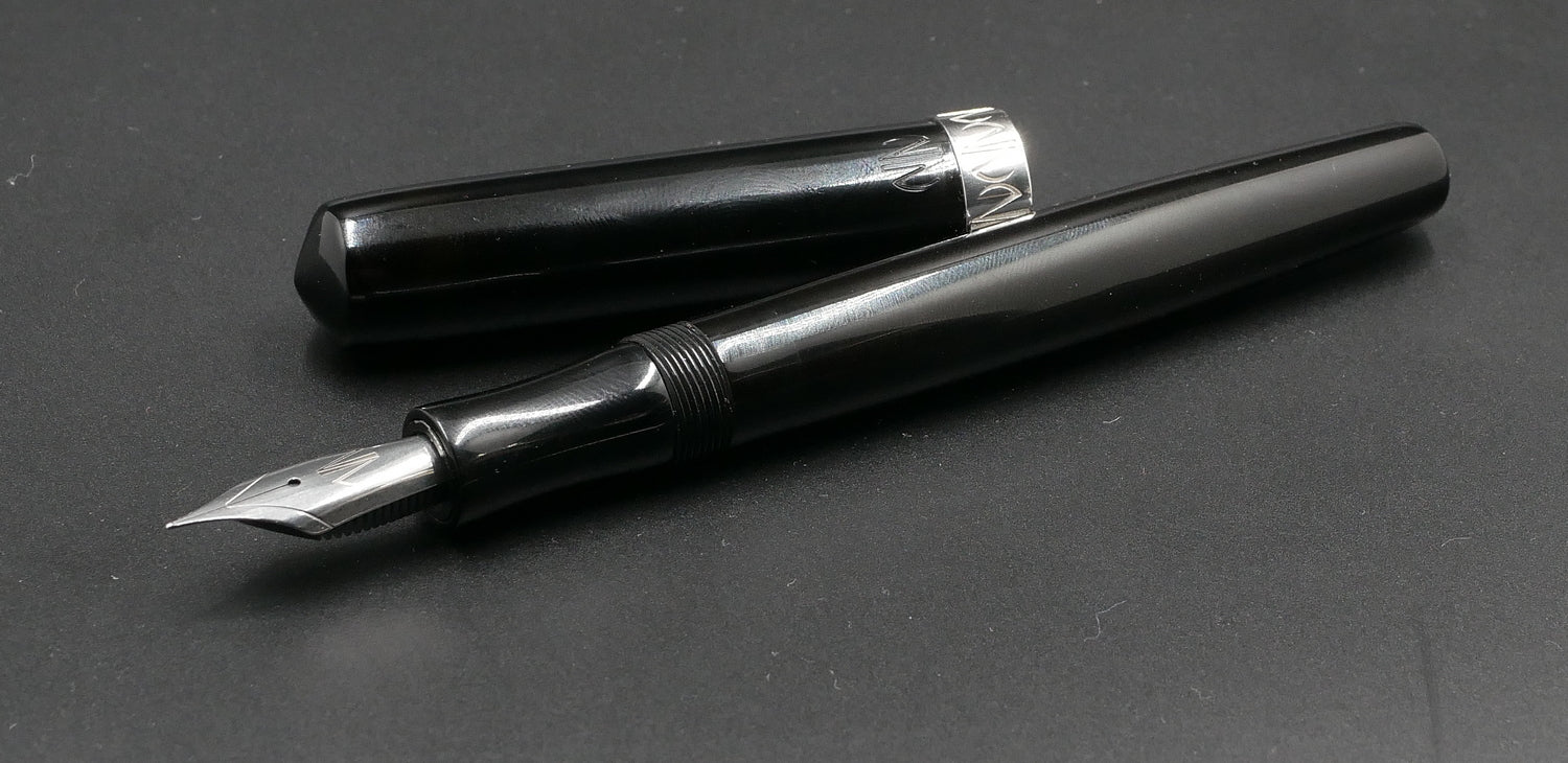 Orville C - Small - Nikko Black ebonite - cap ring- #6 nib -