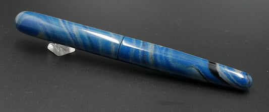 Majestic - Small - Nikko blue gray swirl ebonite - #6 nib - -
