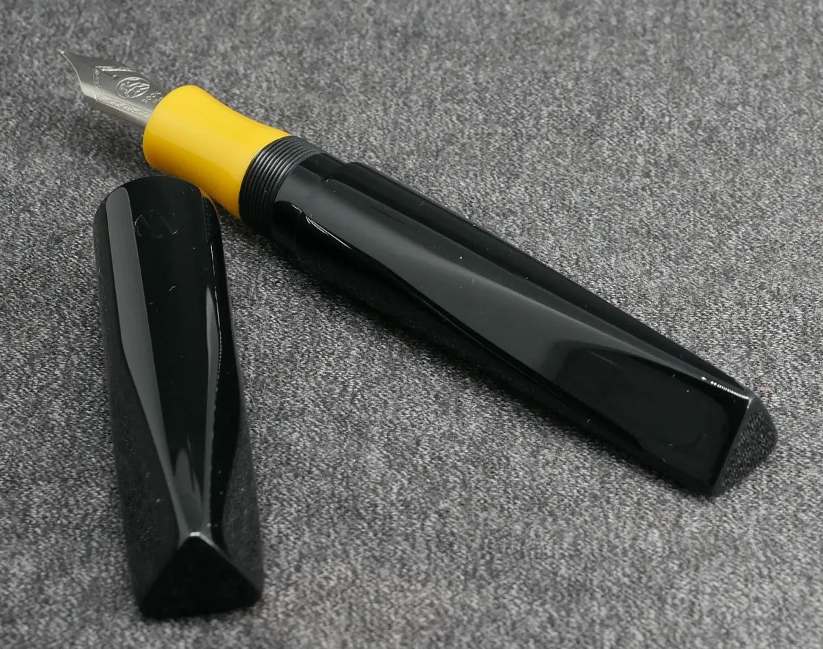 Prospector - Large – black and yellow acrylic - #8 nib