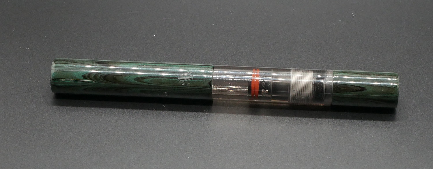 Eastman - Small – SEM Night Blue ebonite and clear bronze acrylic - piston - #6 nib