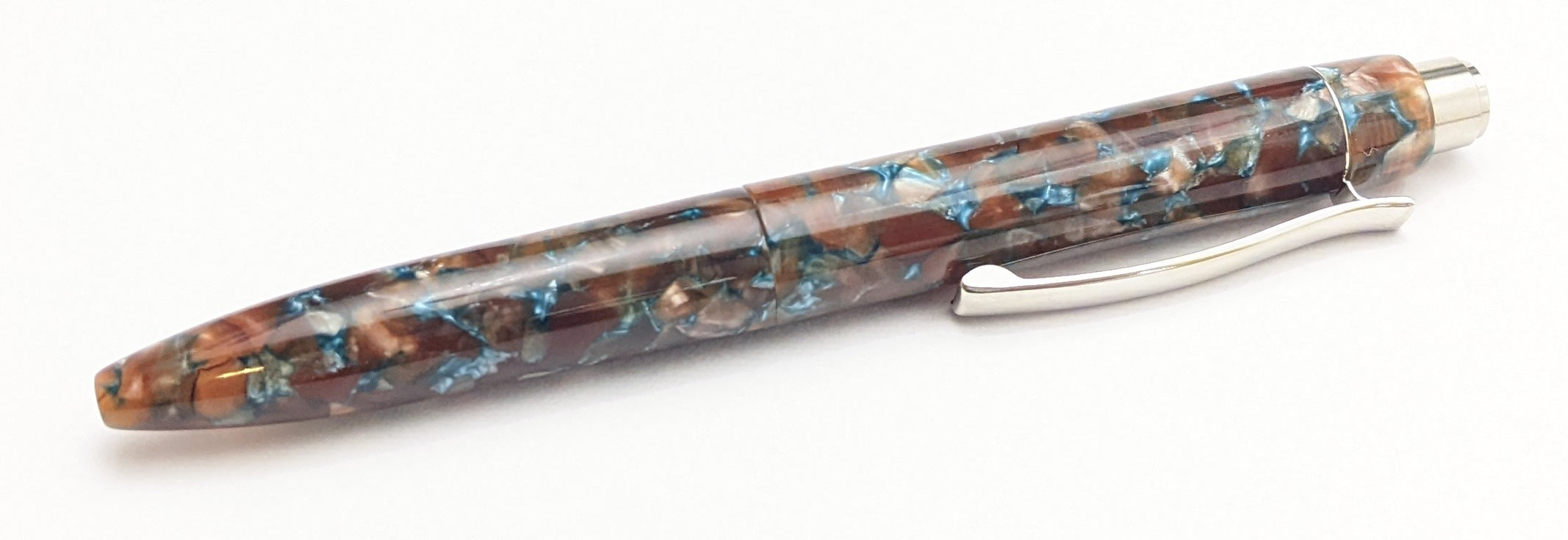 Preston Ballpoint - Blueberry brown fleck acrylic