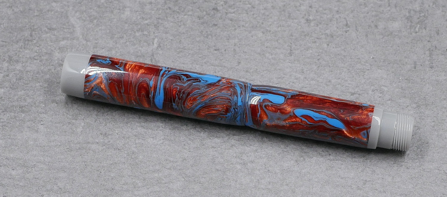 Como - Slim - Copper Mine and Light Gray - #5 nib (can take a clip)