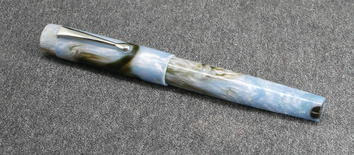 Orville - Medium - D-Squared Cossatot Abalone resin - clip - #6 nib