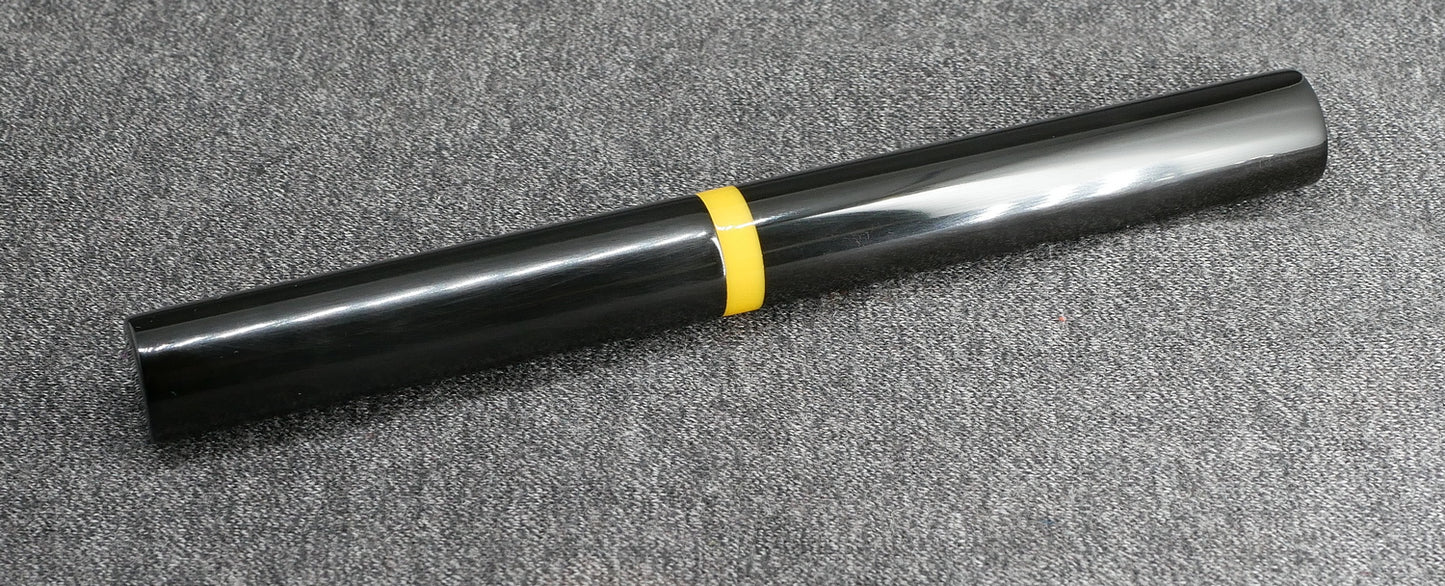 Eastman -Small – Black ebonite and yellow acrylic - #6 nib