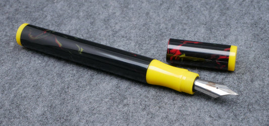 Hale - Small - Corrl Creatons Light Flame and yellow acrylic -Bock #6 nib
