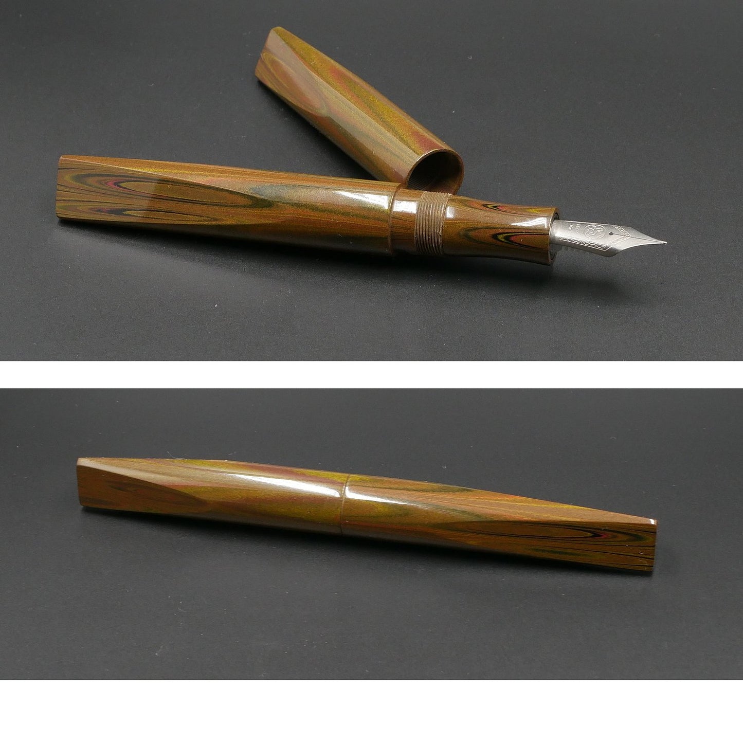 Prospector - Large – Nikko Dark Autumn ebonite 2 - #8 nib