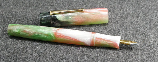 Orville - large - D Squared Sushi Swirl resin - #6 nib - clip