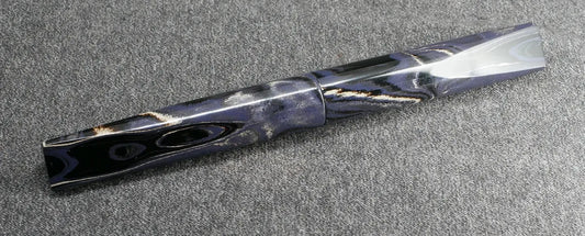 Prospector - Large – Nikko purple and beige swirl ebonite- #8 nib