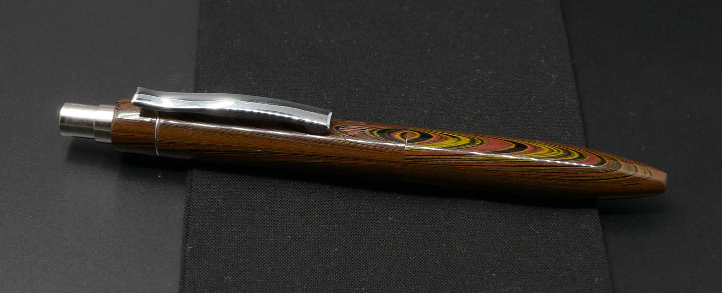 Preston Ballpoint - 3 ripple Autumn ebonite