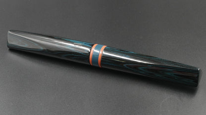 Prospector - Medium - SEM Midnight Blue ripple and Cumberland orange ebonites - Jowo #6 nib