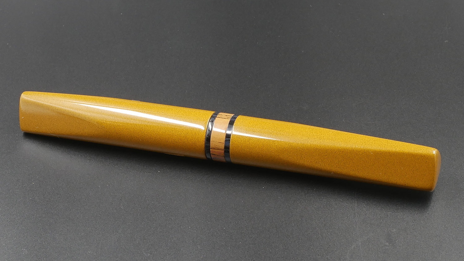 Prospector - Medium - Nikko Amber, SEM Midnight blue ebonites - Jowo #6 nib