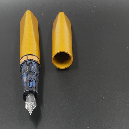 Prospector - Medium - Nikko Amber, SEM Midnight blue ebonites - Jowo #6 nib